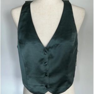 NWOT Jason Wu Green Satin Vest